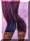Nu femme de de dos violet aquarelle 18x13cm 50 